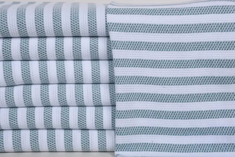 Small Bath Towels, Organic Tea Towel, Wedding Gift, Bridal Shower Favor, Kitchen Towel, Handmade Gift, 44x24 Cotton Striped Towel, Custom Name Towel - 1