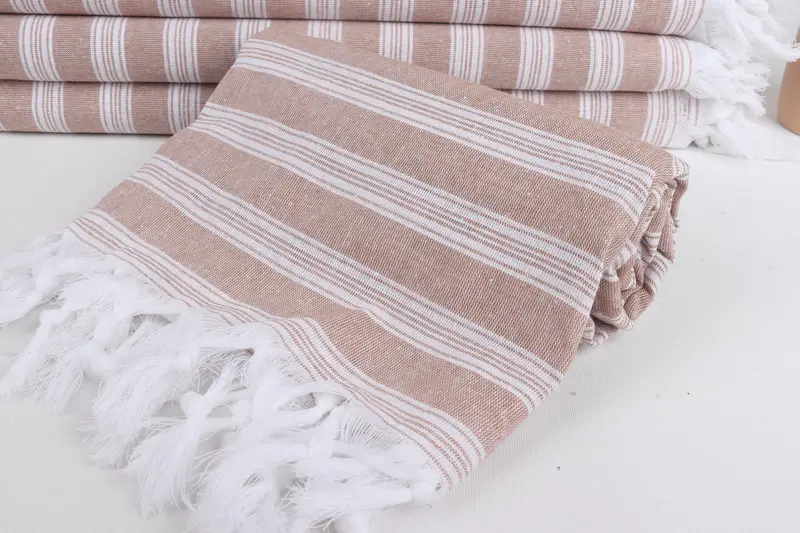 Organic towel, Lightweight Turkish towel, 70x40 Cotton Striped Towel, Personalized Wedding Gift, Gift Towel, Luxury Turkish peshtemal beach towel - 4