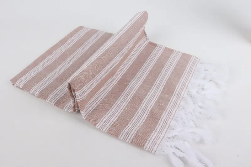 Organic towel, Lightweight Turkish towel, 70x40 Cotton Striped Towel, Personalized Wedding Gift, Gift Towel, Luxury Turkish peshtemal beach towel - 6