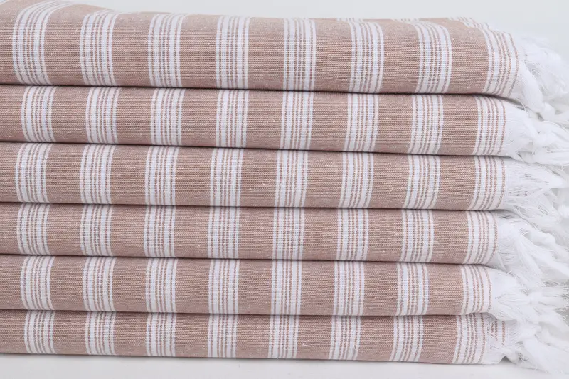 Organic towel, Lightweight Turkish towel, 70x40 Cotton Striped Towel, Personalized Wedding Gift, Gift Towel, Luxury Turkish peshtemal beach towel - 3