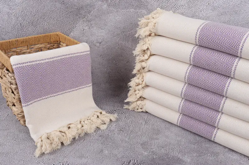 Wedding Favors, Bachelorette Party Items, Wedding Day Gift For Bride, Turkish bath towel, Bridesmaid Gift Towel, 70x36 Cotton Herringbone Towel - 3