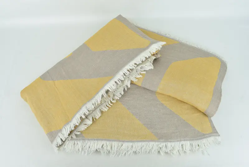 Wedding Favors, Throw Blanket for Bed, Monogram Blanket, Wedding Anniversary Gift, Organic Throw, 96x84 Cotton Honeycomb Towel, Personalized Gifts - 7