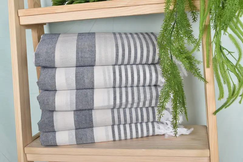 Guest Towel, Bachelorette Party Decorations, Bridal Shower Gift, Housewarming Gift, Bachelor Gifts, 68x36 Cotton Striped Towel, Engagement Gift - 2