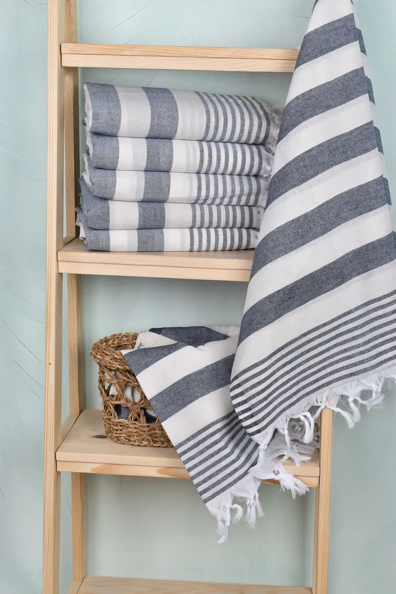 Guest Towel, Bachelorette Party Decorations, Bridal Shower Gift, Housewarming Gift, Bachelor Gifts, 68x36 Cotton Striped Towel, Engagement Gift - 3