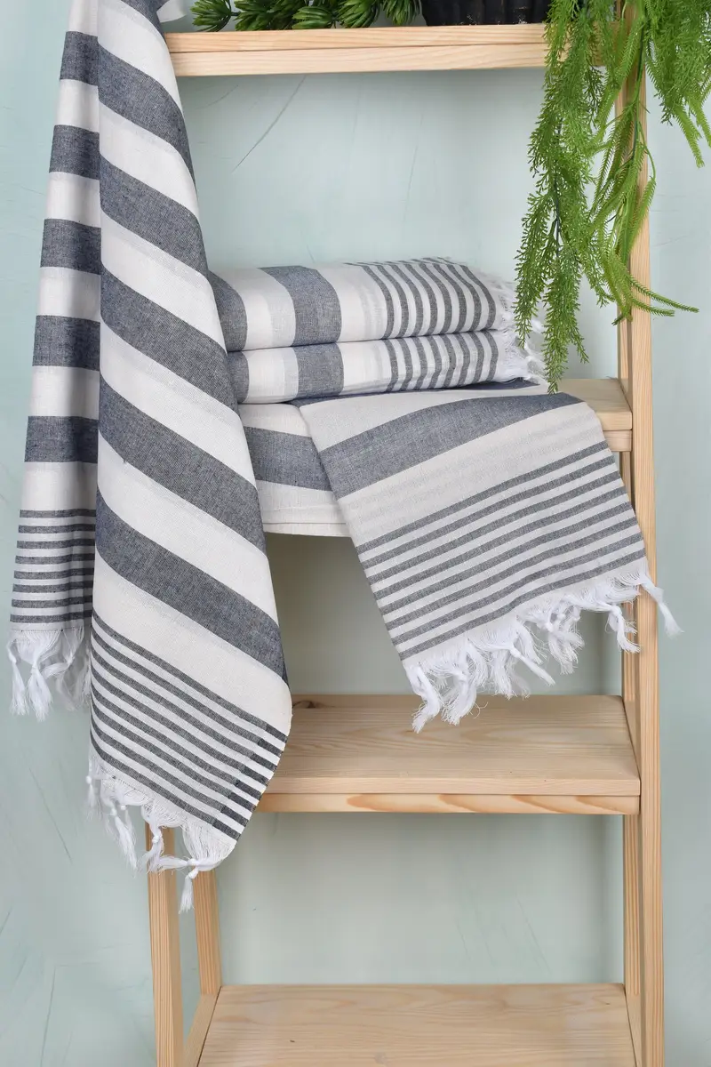 Guest Towel, Bachelorette Party Decorations, Bridal Shower Gift, Housewarming Gift, Bachelor Gifts, 68x36 Cotton Striped Towel, Engagement Gift - 6