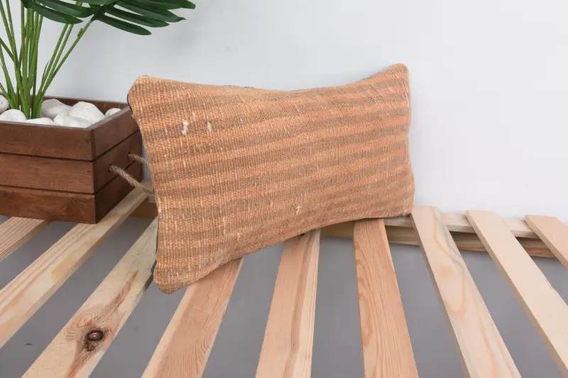 Interior Designer Pillow, Seat Cushion Cover, Kilim Pillow Cover, Pillow for Sofa, 8x16 Orange Pillow Case, Cushion Case, Custom Pillow Case - 4