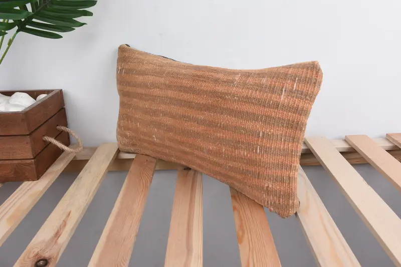 Interior Designer Pillow, Seat Cushion Cover, Kilim Pillow Cover, Pillow for Sofa, 8x16 Orange Pillow Case, Cushion Case, Custom Pillow Case - 5