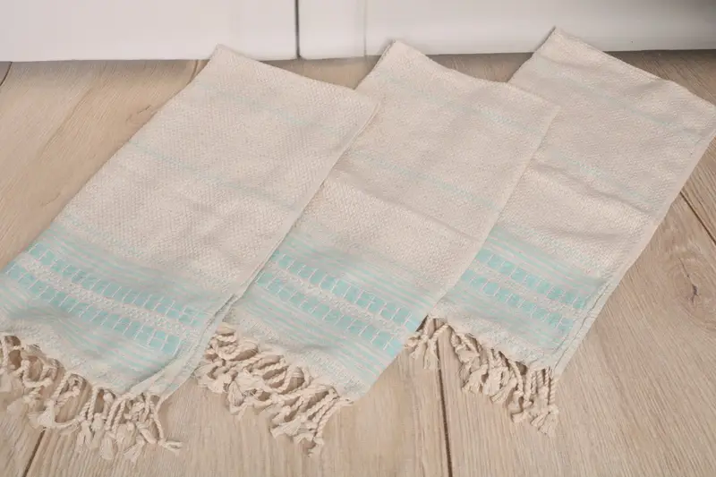 Bridesmaid Gift Towel, Personalized Kitchen Towel, 40x20 Linen Striped Towel, Xmas Gifts, Small Bath Towels, Embroidery Towel, Turkish Tea Towel - 6