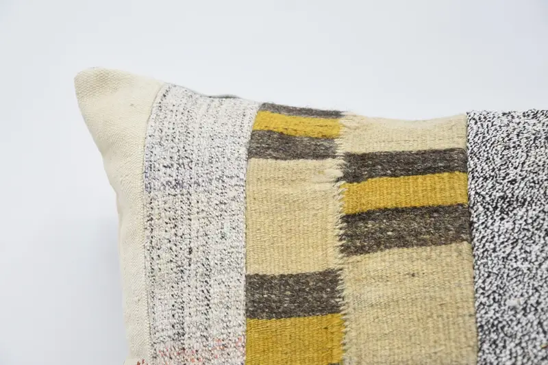 Patio Pillow Sham, Retro Cushion Case, 28x28 Beige Pillow Cover, Antique Pillows, Boho Pillow, Cushion Cover, Interior Designer Pillow - 2