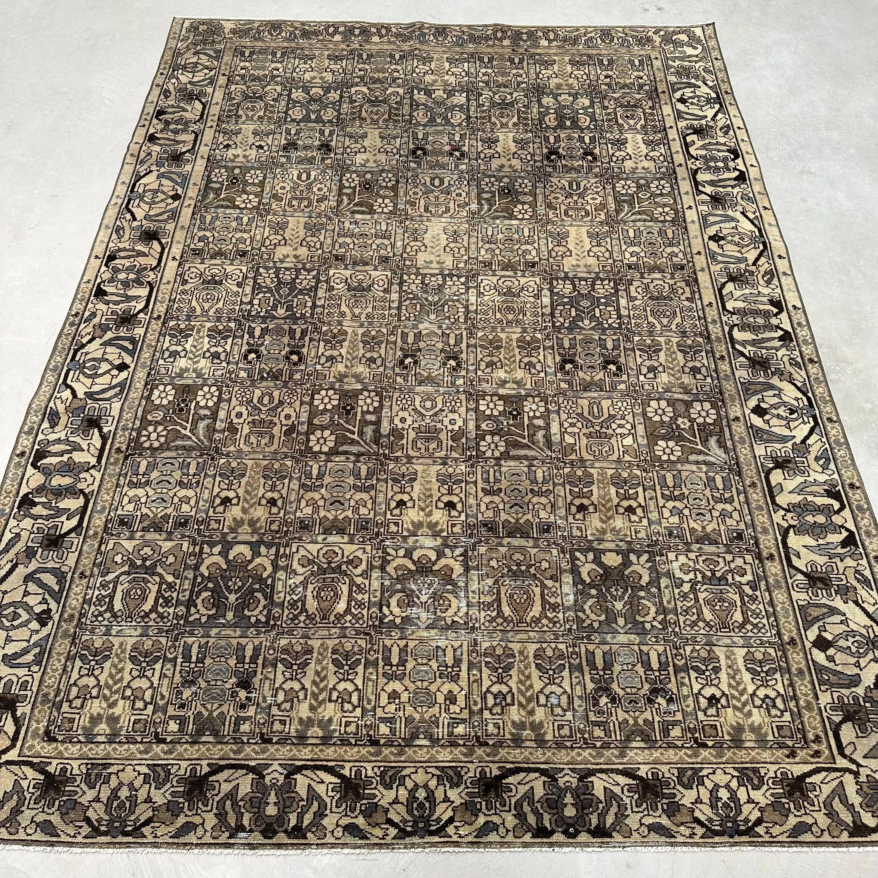 7.1x9.8 ft Vintage Halı, Büyük Türk Halısı, Kahverengi Güneybatı Halısı - 1