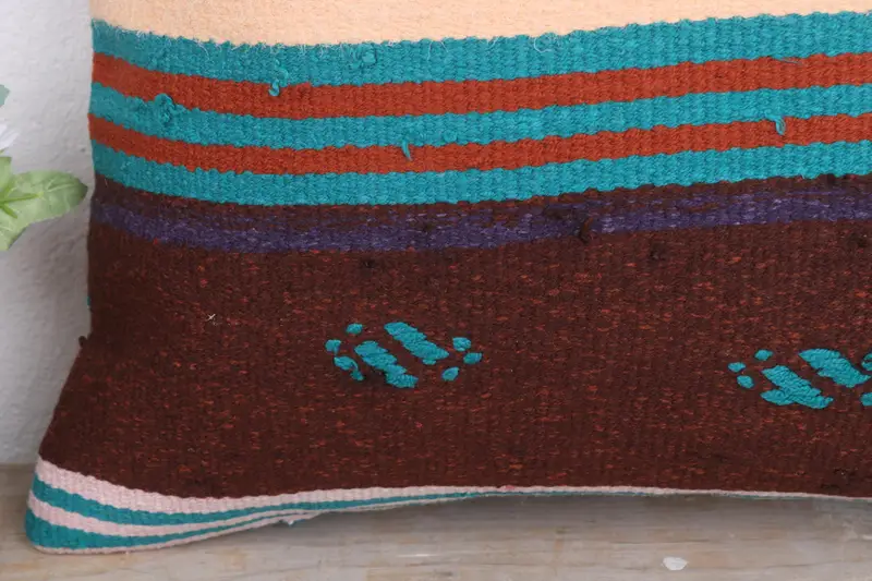 Pillow Sham, Vintage Kilim Pillow, Interior Designer Pillow, Customized Pillow Cover, 18x18 Purple Pillow, Turkish Kilim Pillow - 3