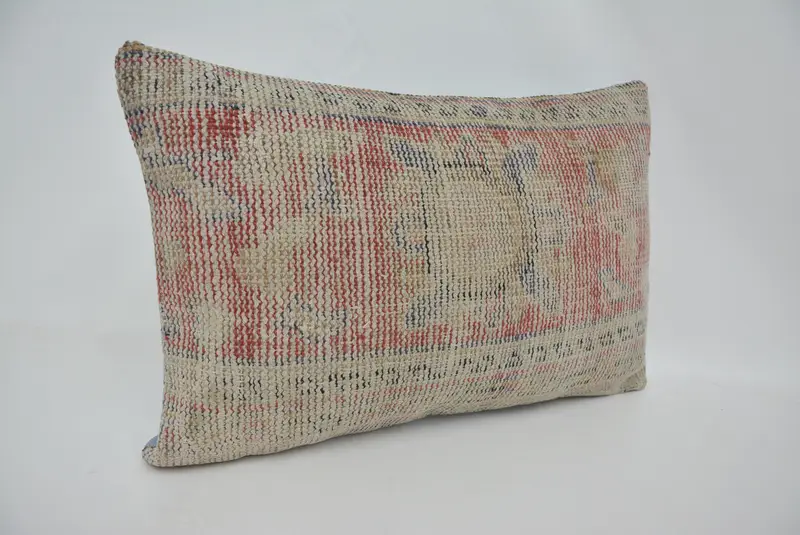 Cushion, Gift Pillow, Vintage Pillow, Floor Cushion Case, 16x24 Red Pillow Case, Nautical Throw Pillow Sham, Sofa Bolster Cushion Case, Boho Pillow - 3