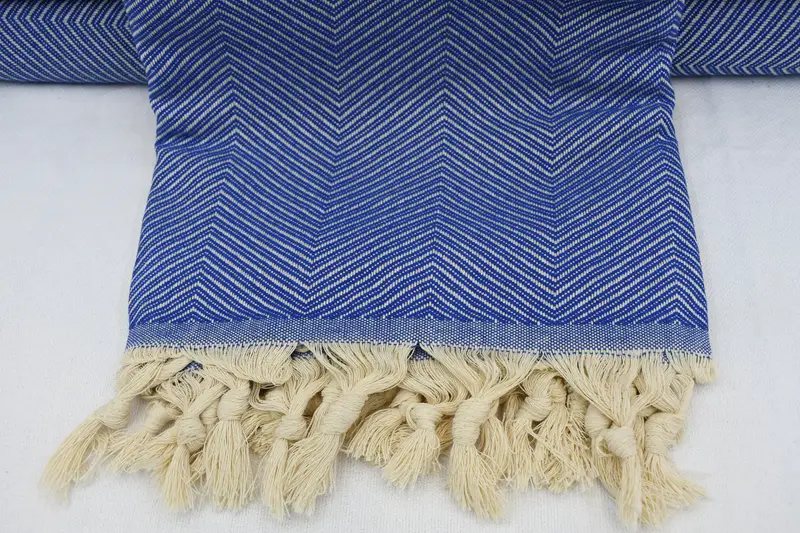 Personalised Gift, Monogram Beach Blanket, Monogram Blanket, Shower Curtain, Throw Blanket, Throw Blanket Couch, 84x68 Cotton Zig zag Towel - 2