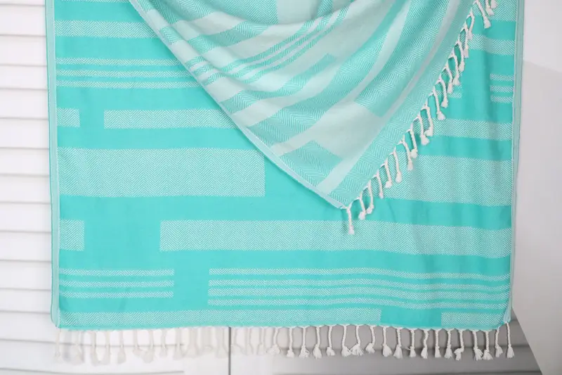 Custom Wedding Gift From Bridesmaid, 68x38 Cotton Chevron Towel, Personalized Gift For Her, Personalized Towel, Personalized Gifts, Soft towel - 1