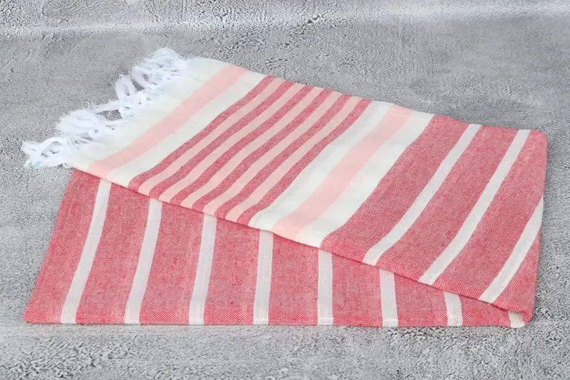 Home Decor Gifts, Embroidered Turkish Towel, 68x40 Cotton Striped Towel, Wedding Gift Ideas, Decorative Towel, Personalized Towel, Lightweight towel - 6