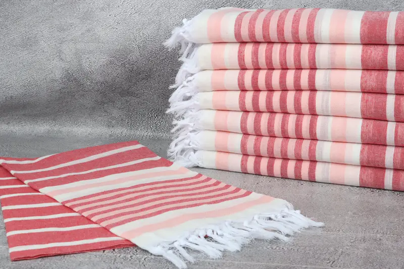 Home Decor Gifts, Embroidered Turkish Towel, 68x40 Cotton Striped Towel, Wedding Gift Ideas, Decorative Towel, Personalized Towel, Lightweight towel - 2
