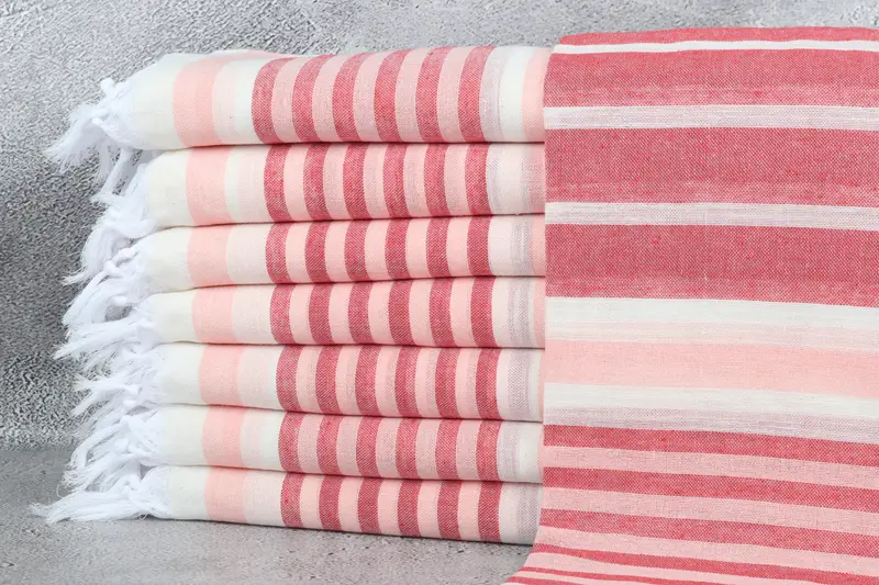 Home Decor Gifts, Embroidered Turkish Towel, 68x40 Cotton Striped Towel, Wedding Gift Ideas, Decorative Towel, Personalized Towel, Lightweight towel - 1