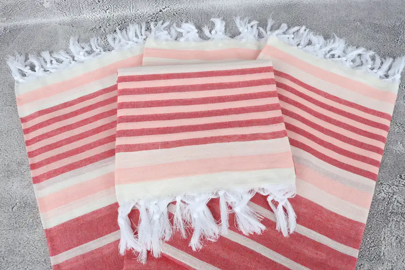 Home Decor Gifts, Embroidered Turkish Towel, 68x40 Cotton Striped Towel, Wedding Gift Ideas, Decorative Towel, Personalized Towel, Lightweight towel - 4