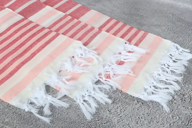 Home Decor Gifts, Embroidered Turkish Towel, 68x40 Cotton Striped Towel, Wedding Gift Ideas, Decorative Towel, Personalized Towel, Lightweight towel - 5
