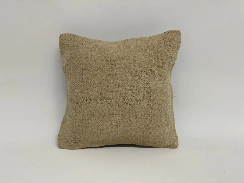 Kilim -Kissen, 12x12 Beige Kissenabdeckung, Kissenabdeckung, Vintage -Kilim -Wurfkissen, Retro -Kissenabdeckung, nachhaltiges Kissengehäuse, Kilimkissen - 1