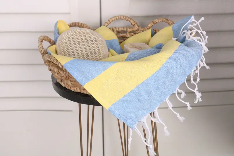 40x18 Pamuklu Çizgili Havlu, Monogram Mutfak Havlusu, Düğün Hediyesi, Plaj Düğün Favor, Küçük Banyo Havlu, Tatil Havlu, Özel Çay Havlusu - 2