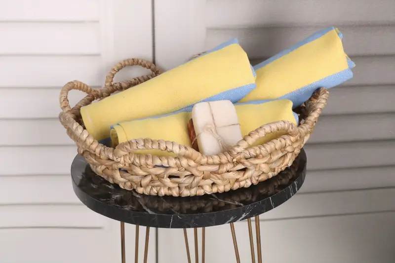 40x18 Pamuklu Çizgili Havlu, Monogram Mutfak Havlusu, Düğün Hediyesi, Plaj Düğün Favor, Küçük Banyo Havlu, Tatil Havlu, Özel Çay Havlusu - 4