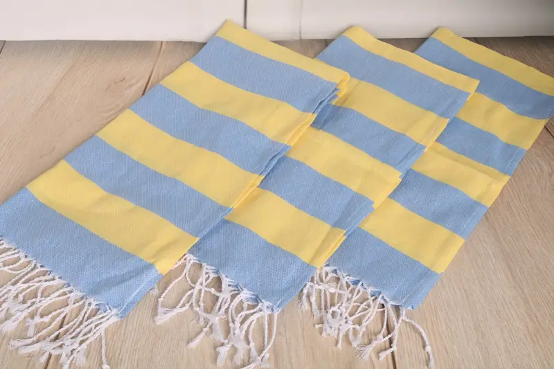 40x18 Pamuklu Çizgili Havlu, Monogram Mutfak Havlusu, Düğün Hediyesi, Plaj Düğün Favor, Küçük Banyo Havlu, Tatil Havlu, Özel Çay Havlusu - 6