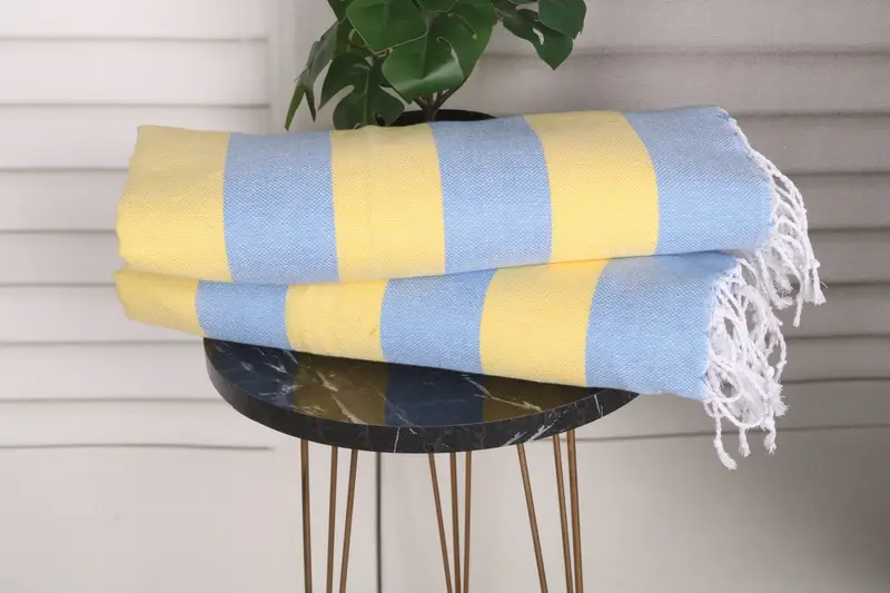 40x18 Pamuklu Çizgili Havlu, Monogram Mutfak Havlusu, Düğün Hediyesi, Plaj Düğün Favor, Küçük Banyo Havlu, Tatil Havlu, Özel Çay Havlusu - 3