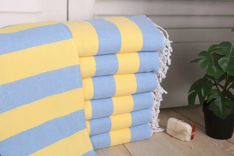 40x18 Pamuklu Çizgili Havlu, Monogram Mutfak Havlusu, Düğün Hediyesi, Plaj Düğün Favor, Küçük Banyo Havlu, Tatil Havlu, Özel Çay Havlusu - 1