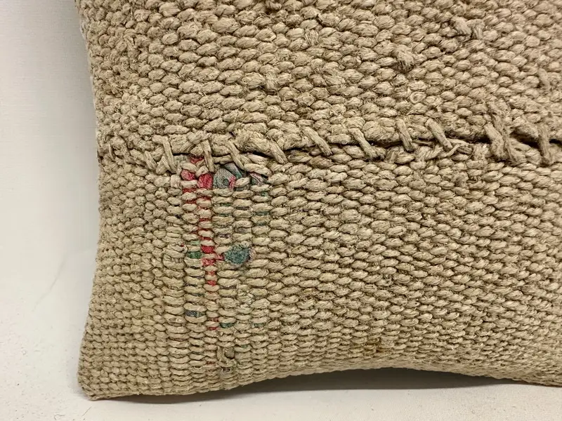 Vintage Kilim Throw Pillow, Kilim Pillow, Cushion Case, Vintage Kilim Pillow, 12x12 Beige Pillow Case, Vintage Pillow Sham, Christmas Pillow Sham - 2