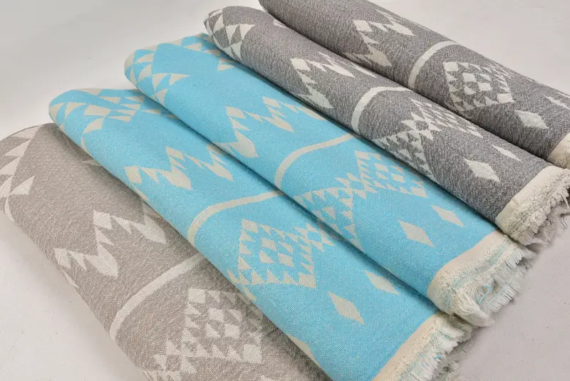 Home Decor Gifts, 70x40 Cotton Dolphin Patterned Towel, Quick-dry towel, Sand-free peshtemal towel for the beach, Turkish towel, Valentines Gift - 6