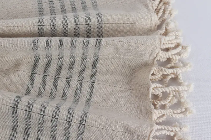 Monogram Towels, Sand-free towel, Custom Towel, Bridesmaid Gifts, Travel Towel, Christmas Favors, Organic Cotton Towel, 70x40 Linen Striped Towel - 8