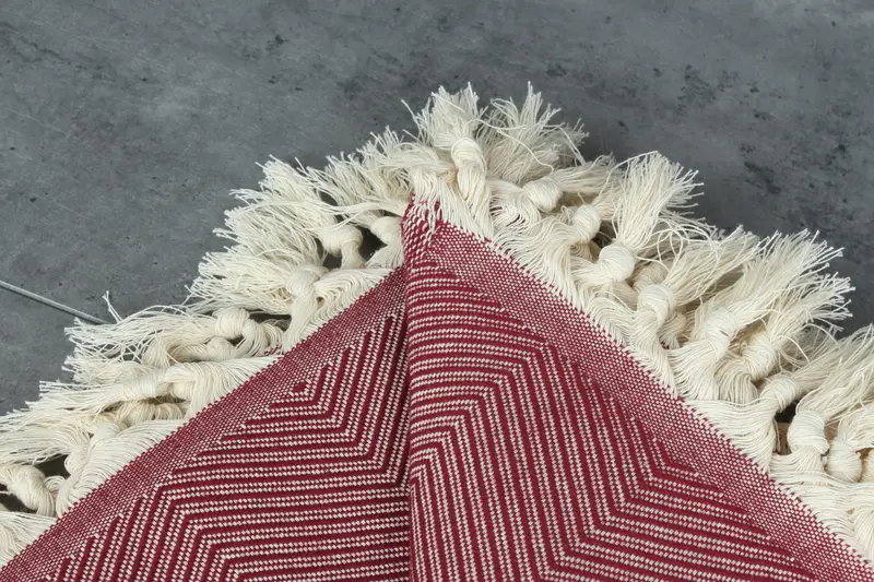 Anniversary Gift For Her, Bridesmaid Gifts, 84x68 Cotton Zig zag Towel, Monogram Blanket, Woven Blanket, Wedding Hand Made Gift, Aesthetic Blanket - 4