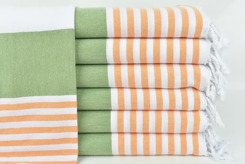 Organic Beach Towel, 70x40 Cotton Striped Towel, Bachelorette Gifts, Bridesmaid Favors, Housewarming Gift, Bachelor Gifts, Custom Bath Towel - 1