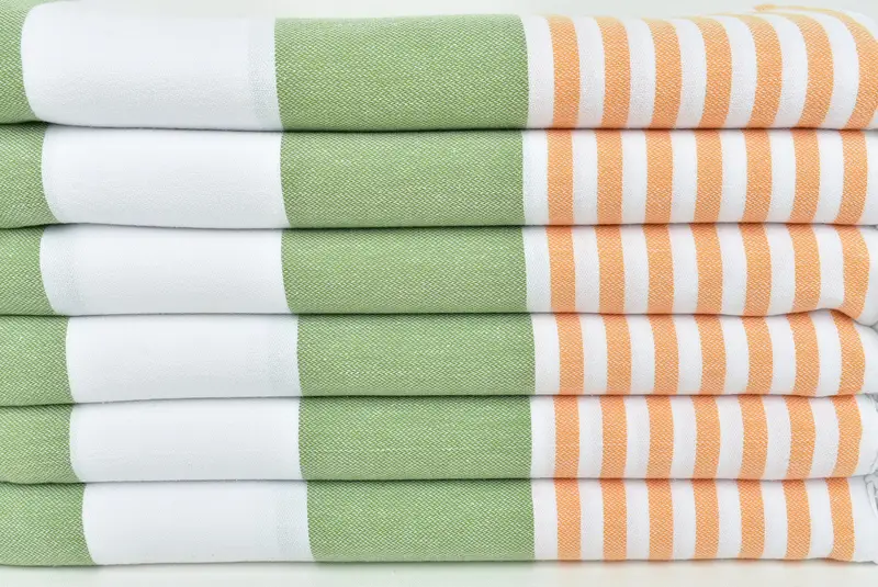 Organic Beach Towel, 70x40 Cotton Striped Towel, Bachelorette Gifts, Bridesmaid Favors, Housewarming Gift, Bachelor Gifts, Custom Bath Towel - 2