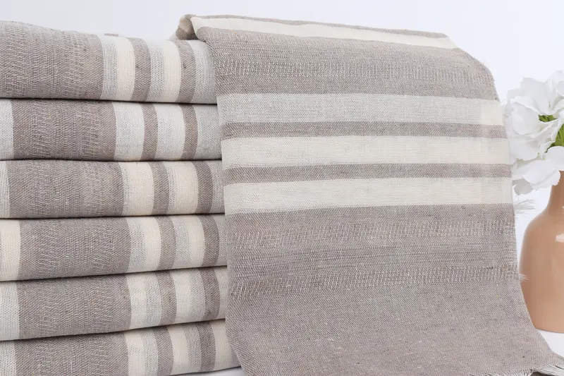 Summer Gift, 68x40 Cotton Striped Towel, Monogram Turkish Towel, Custom Gifts, Handwoven Turkish bath towel, Personalized Turkish Towel, Spa Towel - 2