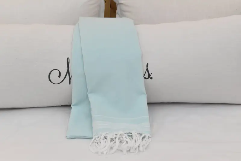 Bachelorette Gifts, Tablecloth, Monogram Blanket, Turkish Throw Blanket, Personalize Gift, 92x56 Cotton Striped Towel, Bachelorette Large Towel - 4