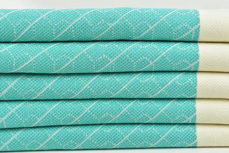 Onun için hediyeler, banyo havluları, monogram mutfak havlu, ev dekoru hediyeleri, 36x18 pamuklu geometrik havlu, monogramlı el havlu, Hizmetçi Onur Hediyesi - 2