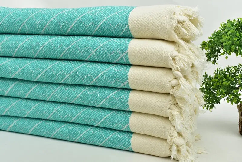 Onun için hediyeler, banyo havluları, monogram mutfak havlu, ev dekoru hediyeleri, 36x18 pamuklu geometrik havlu, monogramlı el havlu, Hizmetçi Onur Hediyesi - 3