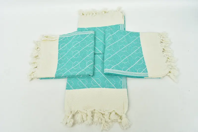 Onun için hediyeler, banyo havluları, monogram mutfak havlu, ev dekoru hediyeleri, 36x18 pamuklu geometrik havlu, monogramlı el havlu, Hizmetçi Onur Hediyesi - 6