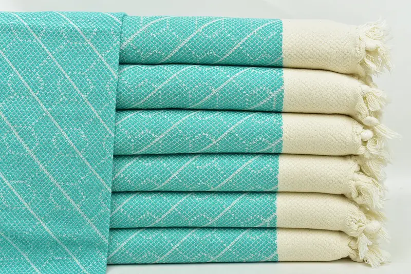 Onun için hediyeler, banyo havluları, monogram mutfak havlu, ev dekoru hediyeleri, 36x18 pamuklu geometrik havlu, monogramlı el havlu, Hizmetçi Onur Hediyesi - 1