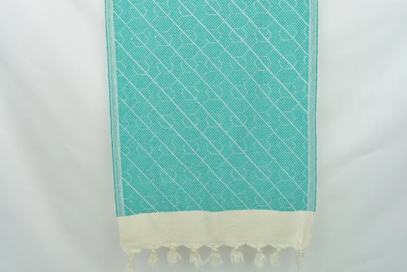 Onun için hediyeler, banyo havluları, monogram mutfak havlu, ev dekoru hediyeleri, 36x18 pamuklu geometrik havlu, monogramlı el havlu, Hizmetçi Onur Hediyesi - 8
