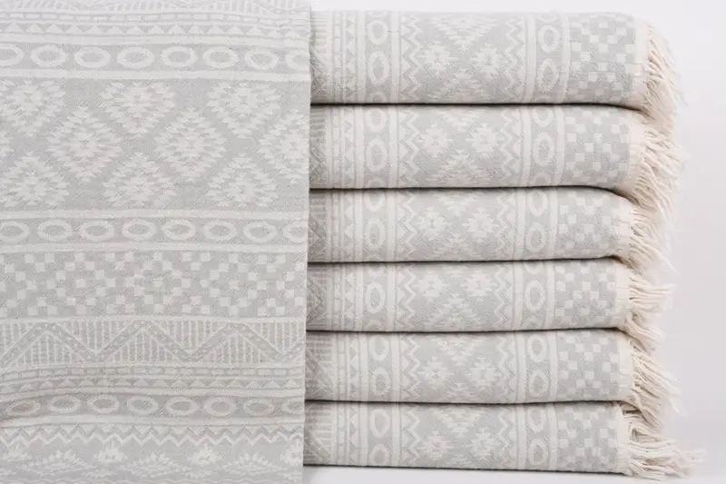 68x36 Cotton Geometric Towel, Monogram Beach Towel, Gym Towel, Wedding Gifts Towel, Bachelorette Party Gifts Bridesmaids, Bachelorette Party Favor - 1