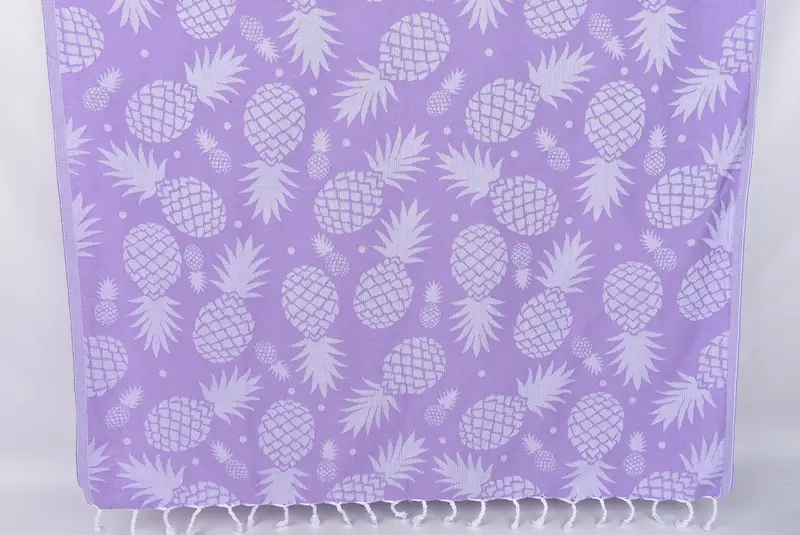 Turkish bath towel, Handmade Gift, Personalized Bridesmaid Beach Towel, 70x36 Cotton Pineapple Design Towel, Best Friend Gift, Large Turkish Towel - 1