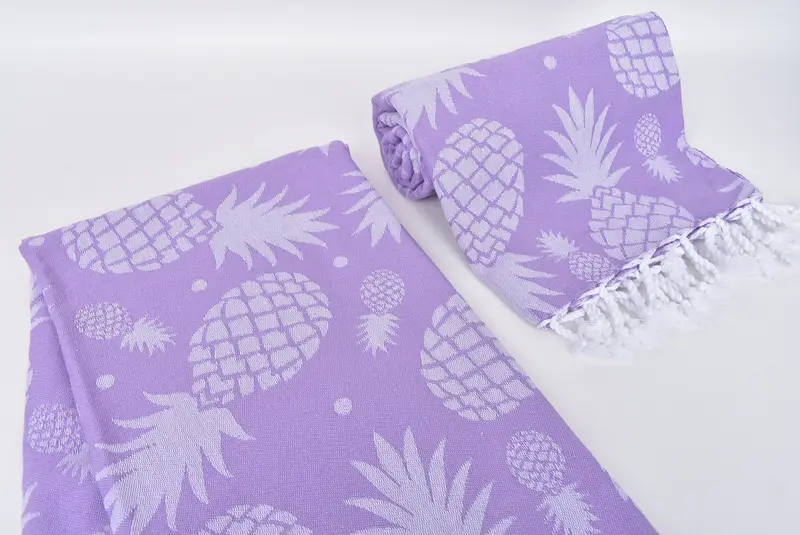 Turkish bath towel, Handmade Gift, Personalized Bridesmaid Beach Towel, 70x36 Cotton Pineapple Design Towel, Best Friend Gift, Large Turkish Towel - 8