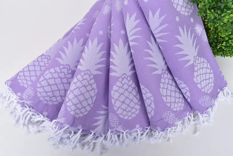 Turkish bath towel, Handmade Gift, Personalized Bridesmaid Beach Towel, 70x36 Cotton Pineapple Design Towel, Best Friend Gift, Large Turkish Towel - 5