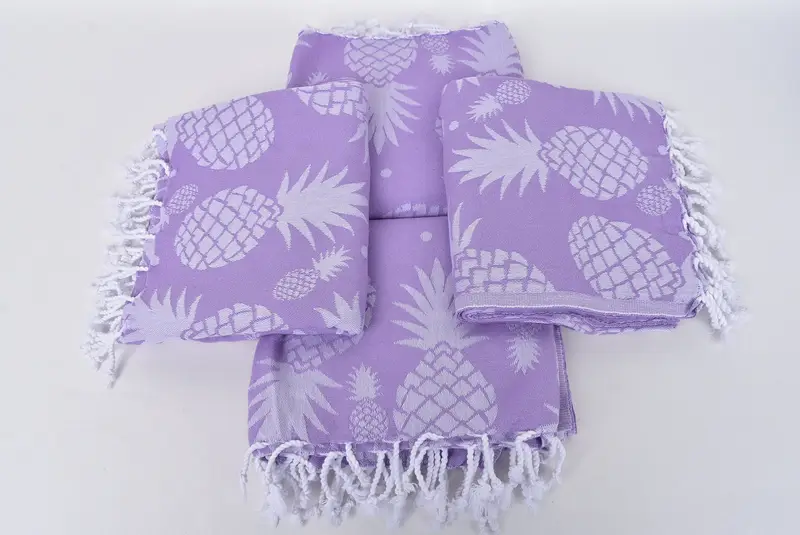 Turkish bath towel, Handmade Gift, Personalized Bridesmaid Beach Towel, 70x36 Cotton Pineapple Design Towel, Best Friend Gift, Large Turkish Towel - 7