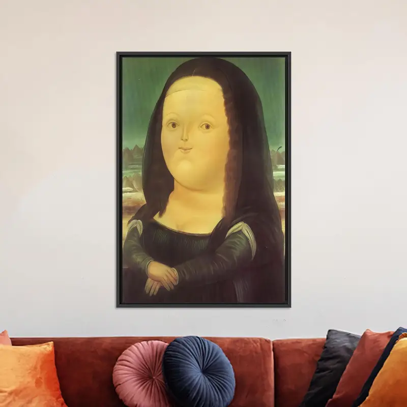 Moderne abstrakte Leinwand: Fernando Botero inspirierter Kunstdruck