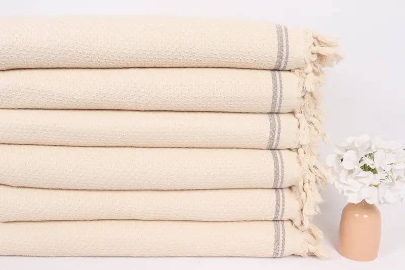 Home Decor Gifts, Wedding Anniversary Gift, Bridesmaid Gifts, 94x92 Cotton Striped Towel, Bridal Shower Gift, Gift For The Home Decor, Bedspread - 3