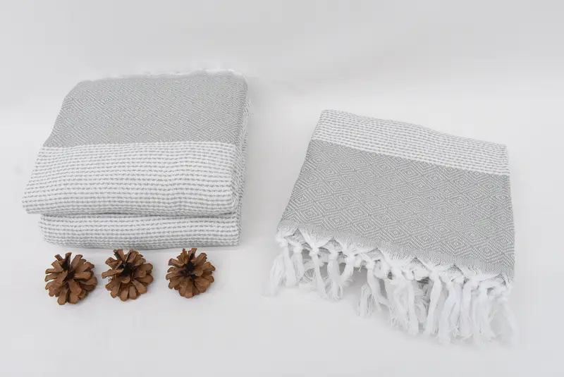 Hammam towel, Holiday Towel, Gifts For Him, Valentines Day Gift For Her, Sand-resistant towel, 70x40 Cotton Diamond Towel, Engagement Gift - 6